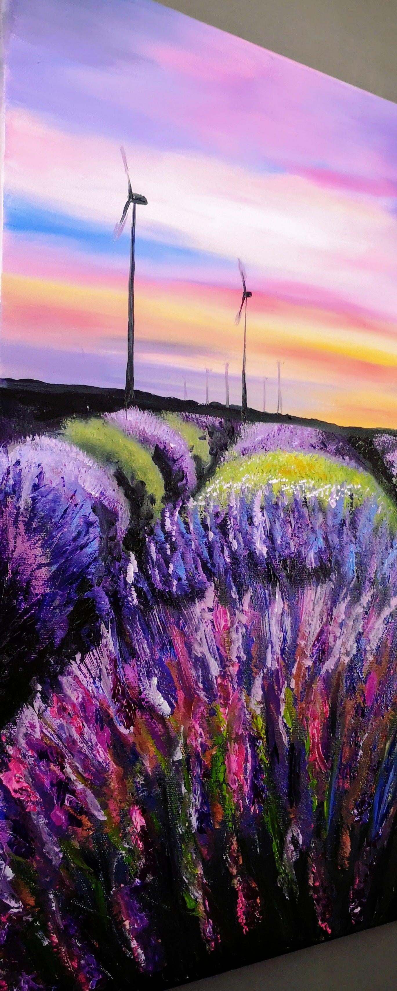 "Ma Lavande" – Peinture originale à l’huile sur toile