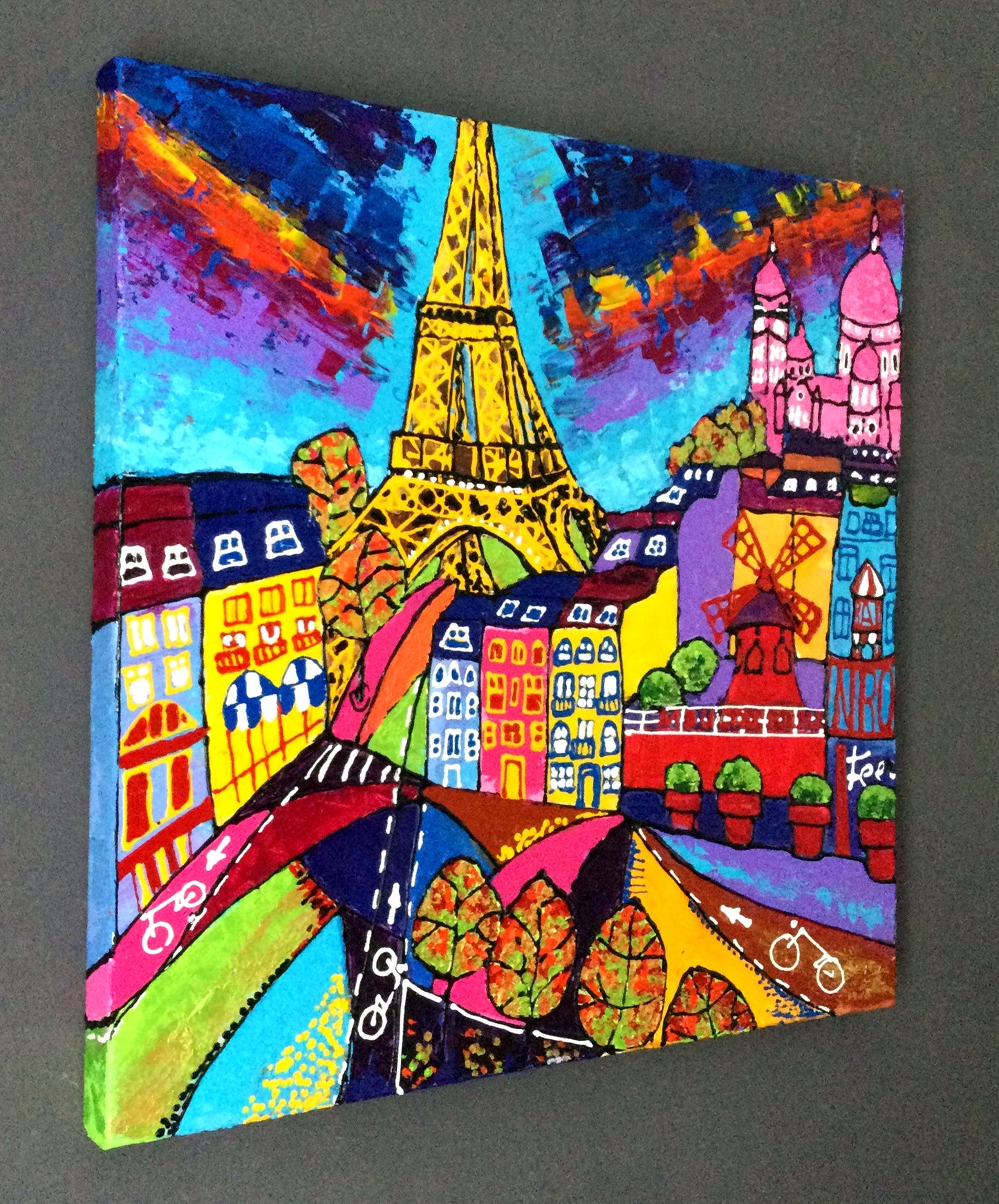 "Paris" - peinture originale sur toile