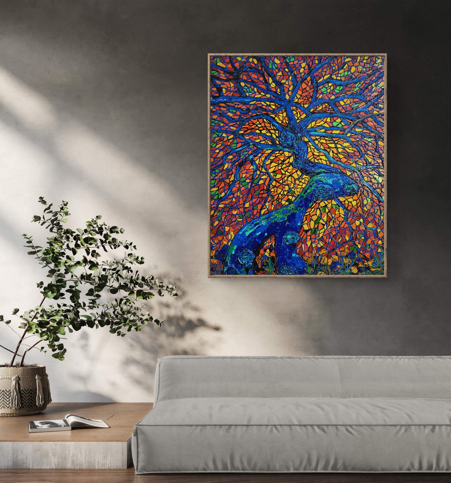 "L’Arbre de Feu" – Peinture originale de la série « Arbres de lumière »