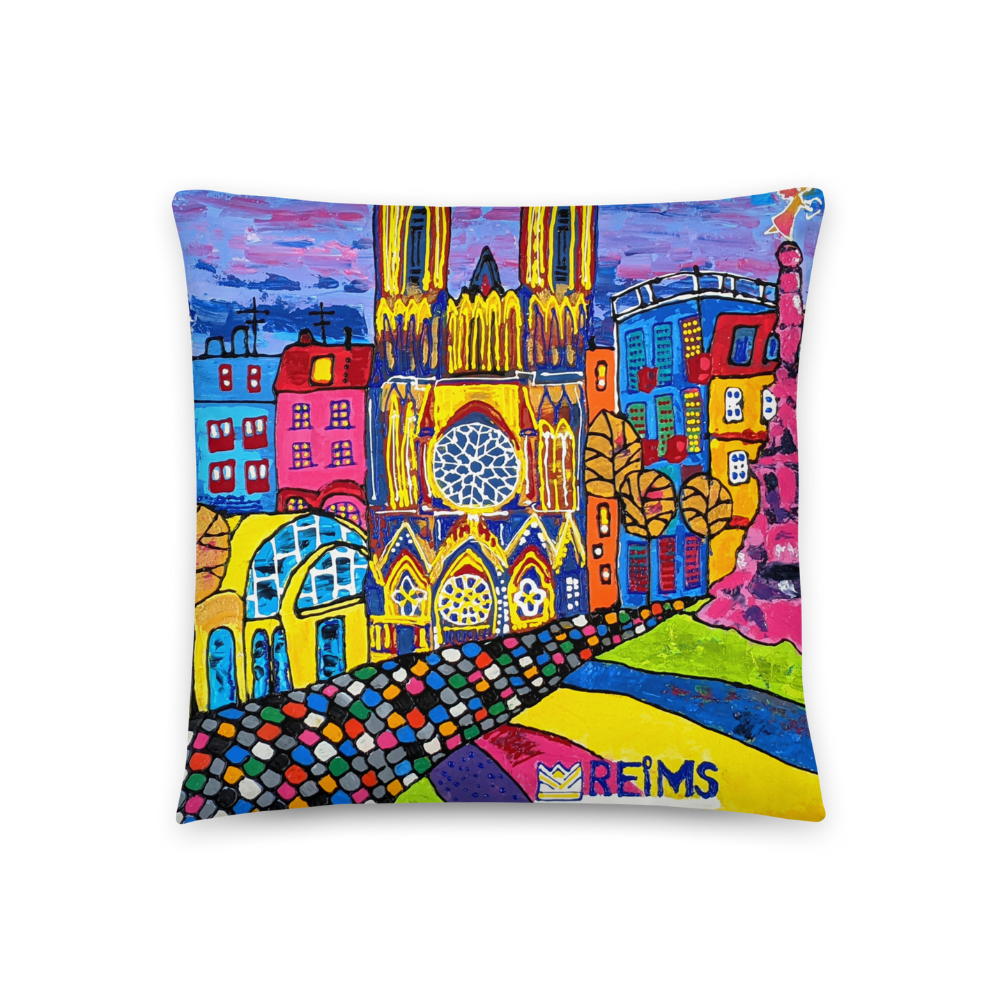 Coussin imprimé, Reims