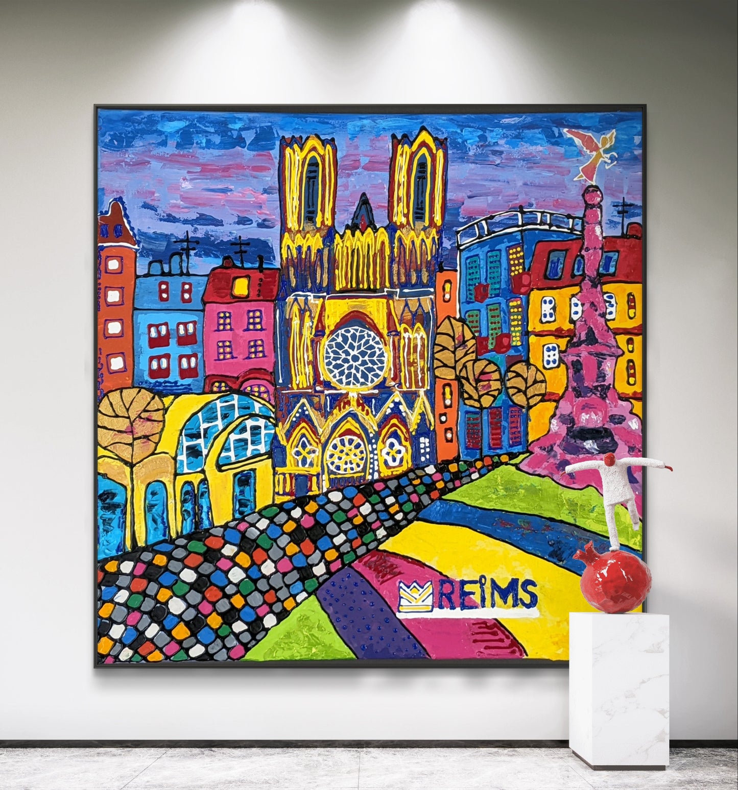 Reims pétillante – Peinture originale sur toile