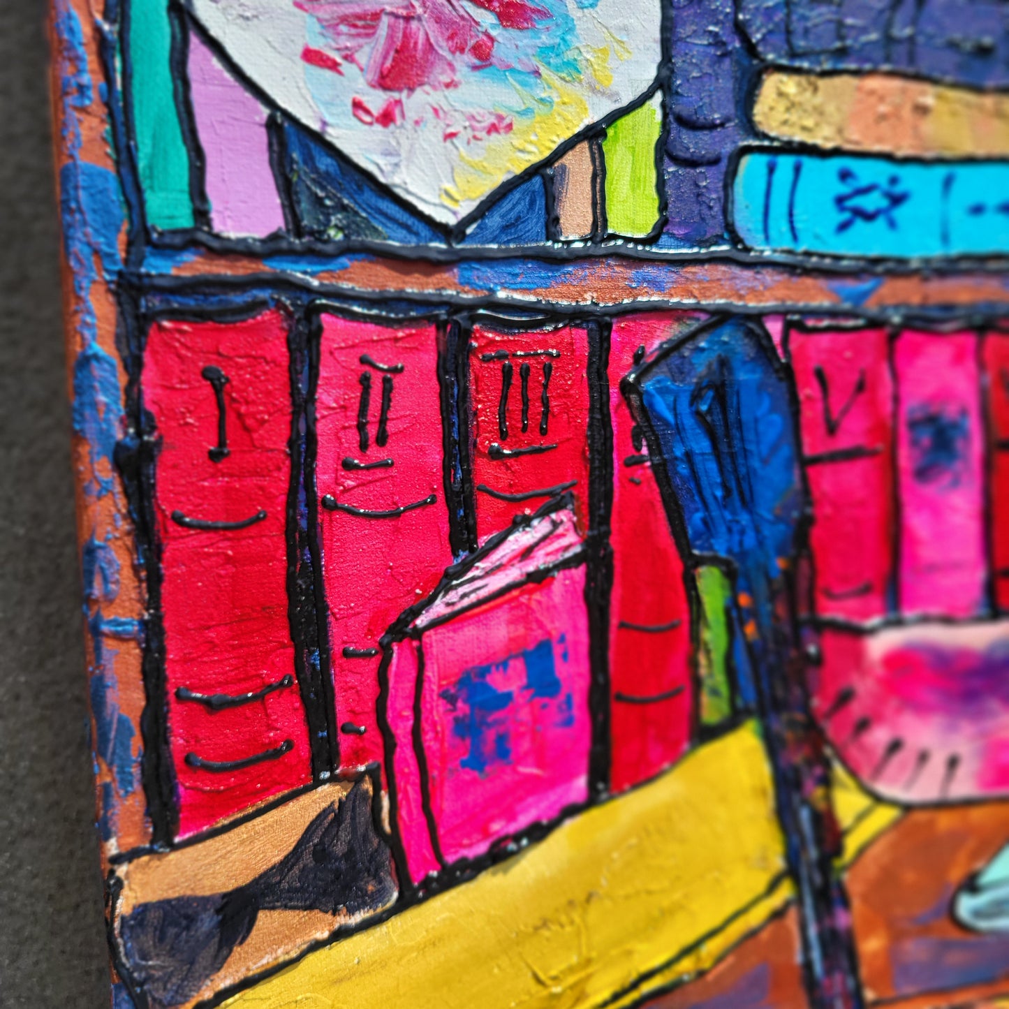 Notre bibliothèque – Peinture originale sur toile