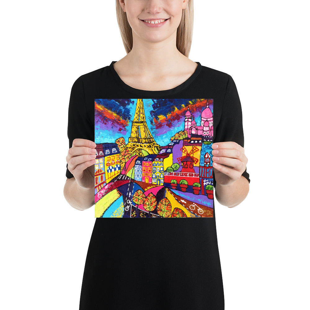 Poster, Paris, Moulin Rouge, Tour Eiffel