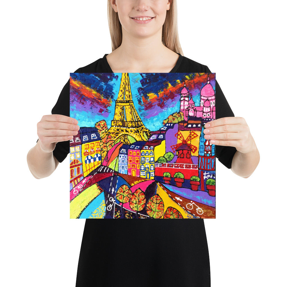 Poster, Paris, Moulin Rouge, Tour Eiffel
