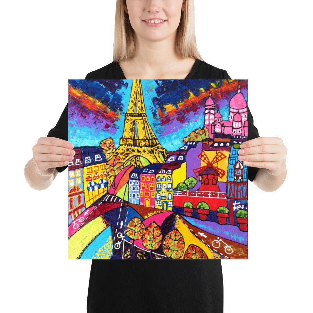 Poster, Paris, Moulin Rouge, Tour Eiffel