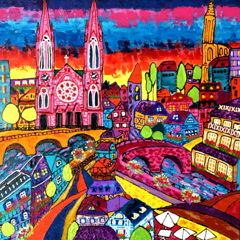 Strasbourg in color: the beauty of the French city through a unique work of art