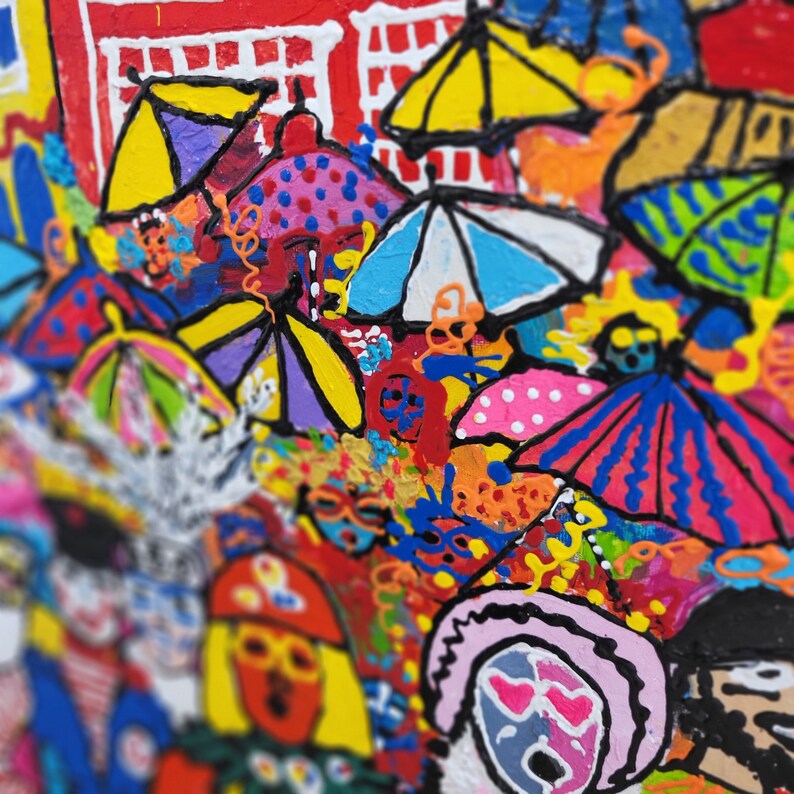 "Carnaval de Dunkerque" – Peinture originale sur toile