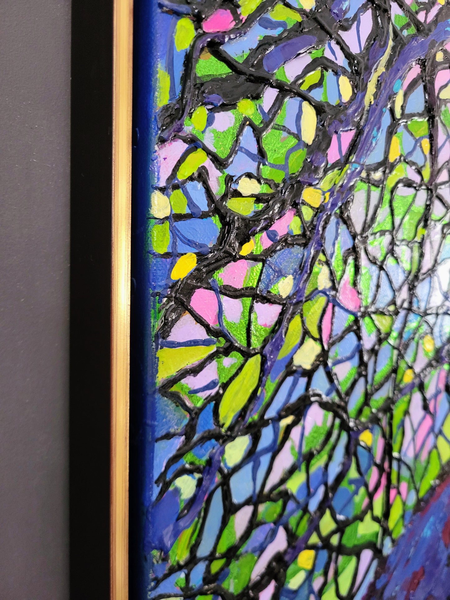 "Spring Rebirth of the Beech Tree" – Original painting from the series "Trees of Light"