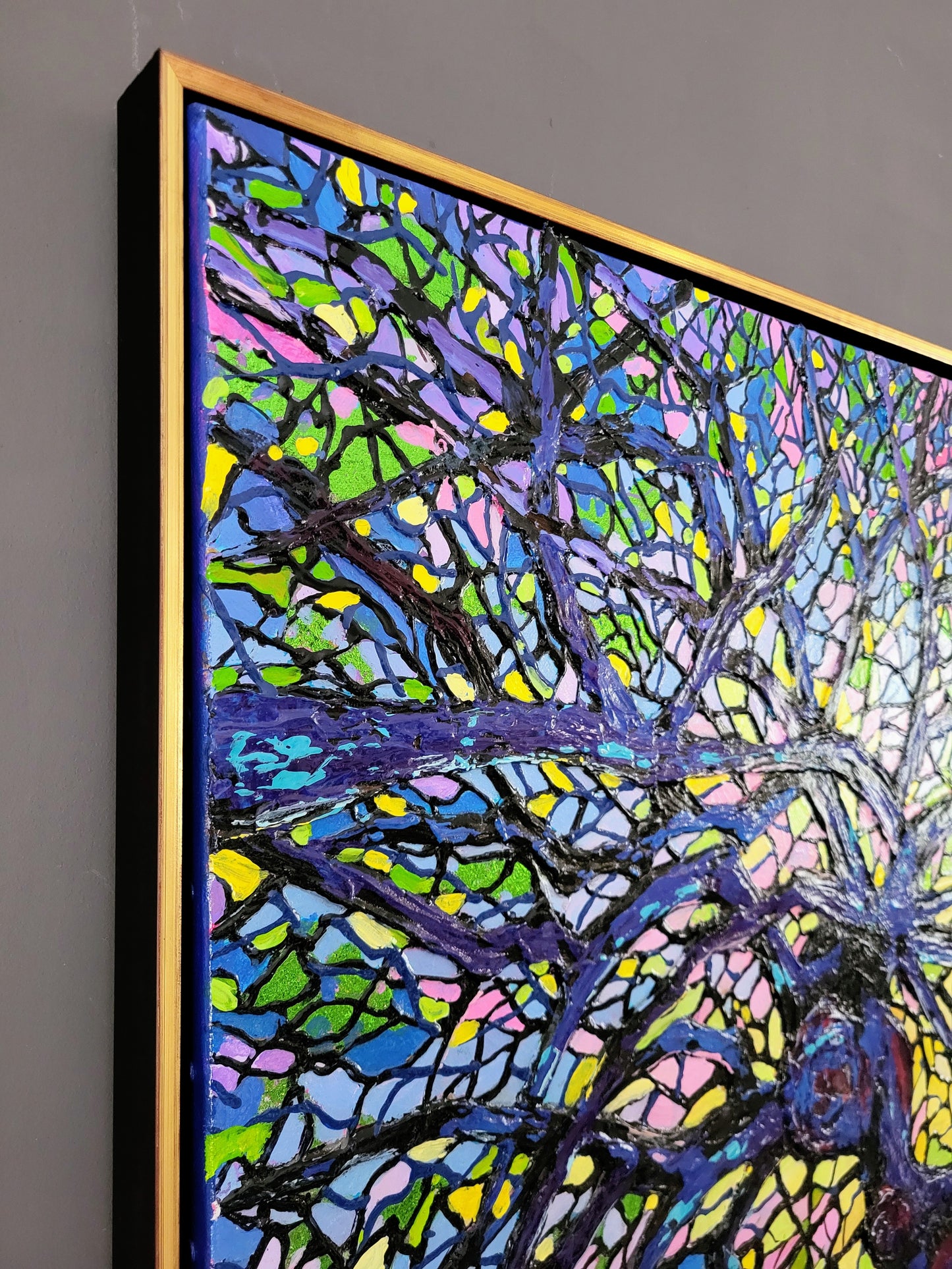 "Spring Rebirth of the Beech Tree" – Original painting from the series "Trees of Light"