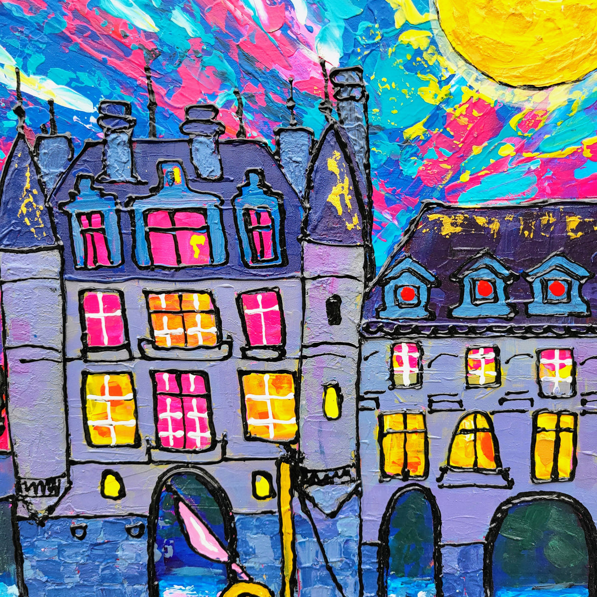 "Chenonceau by boat" – Original painting on canvas