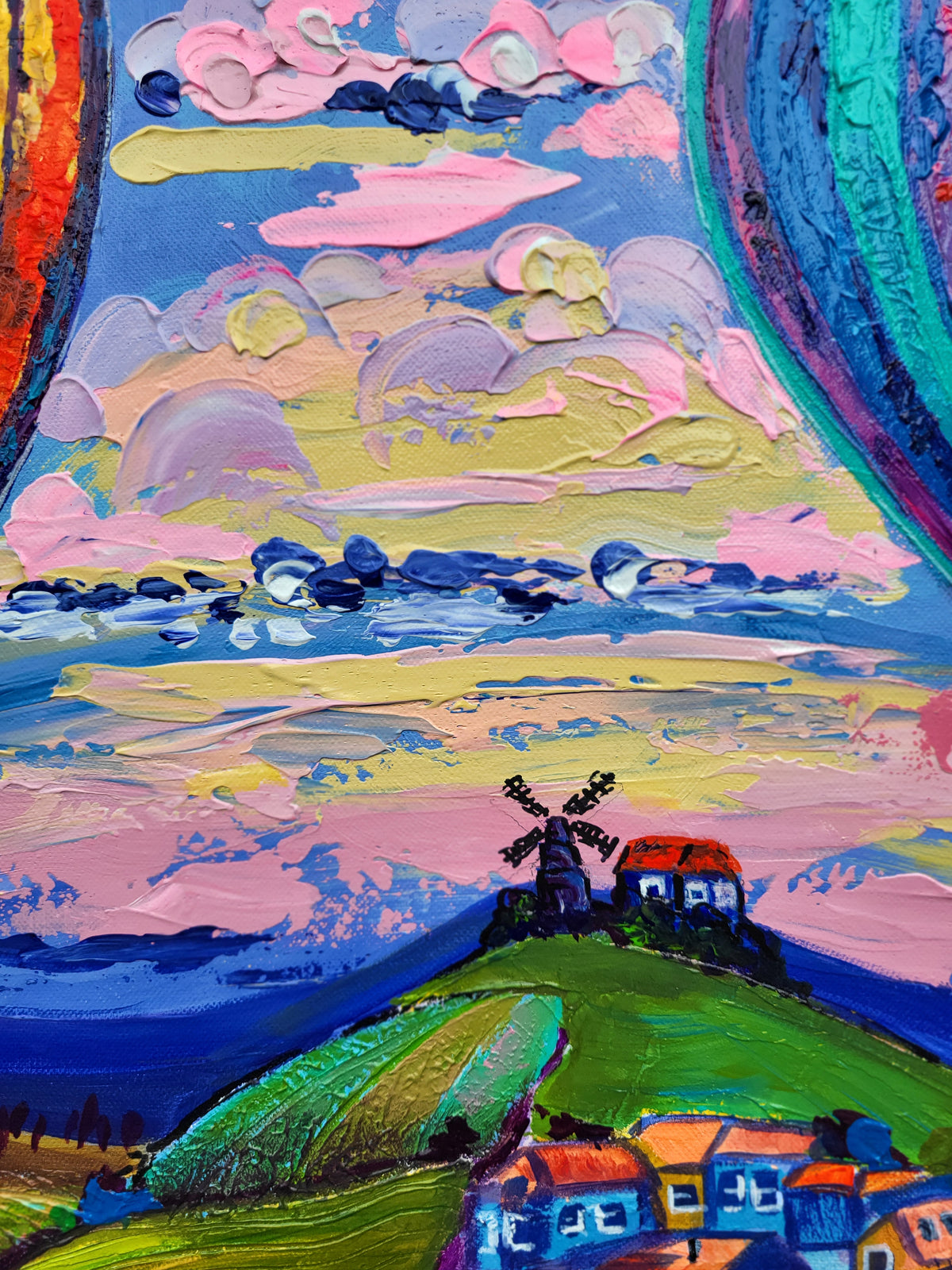 "The Colors of the Sky" – Original painting from the series "Champagne Balloons"
