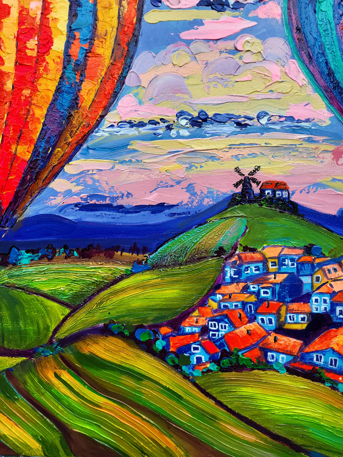 "The Colors of the Sky" – Original painting from the series "Champagne Balloons"