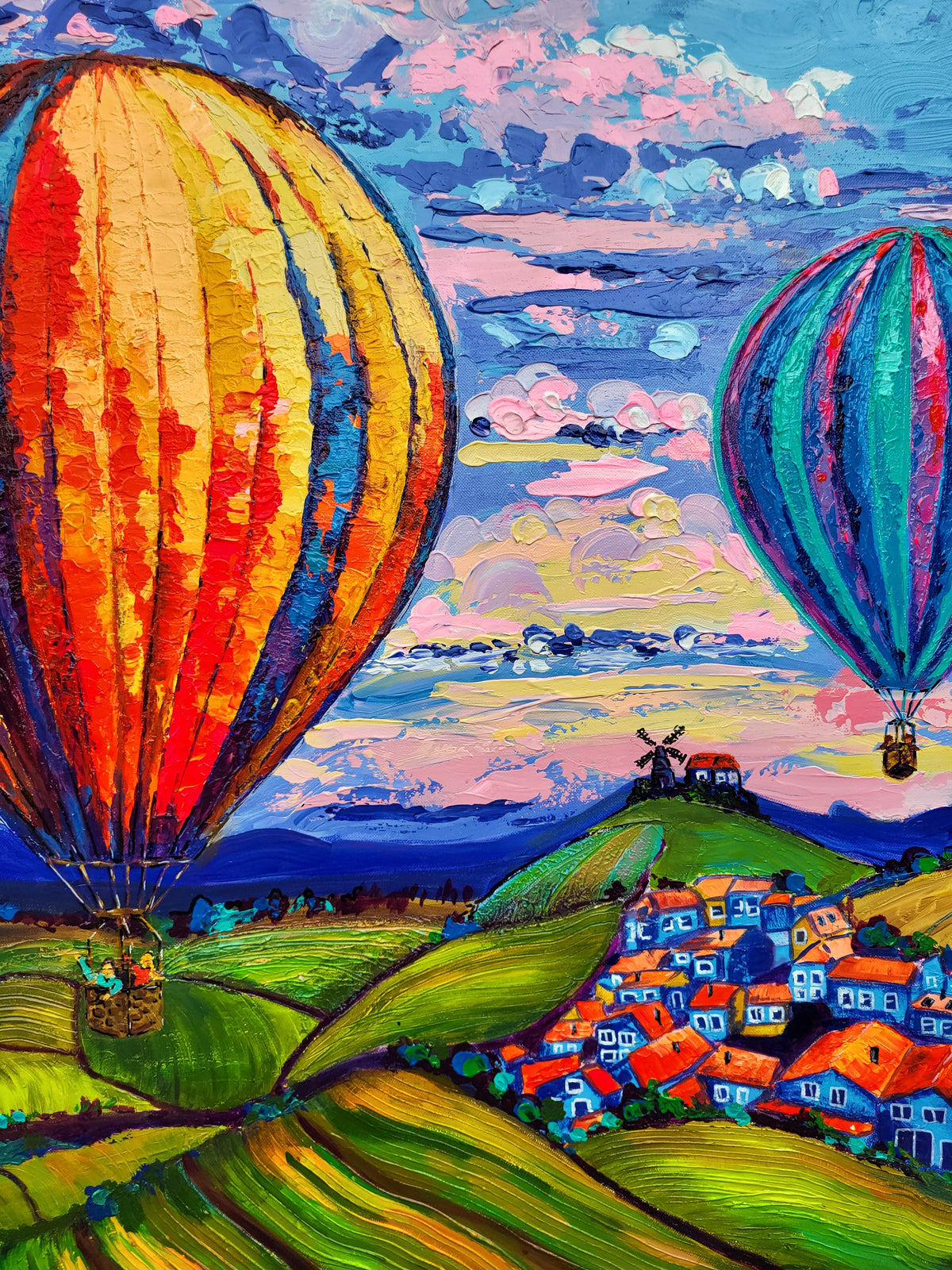 "The Colors of the Sky" – Original painting from the series "Champagne Balloons"