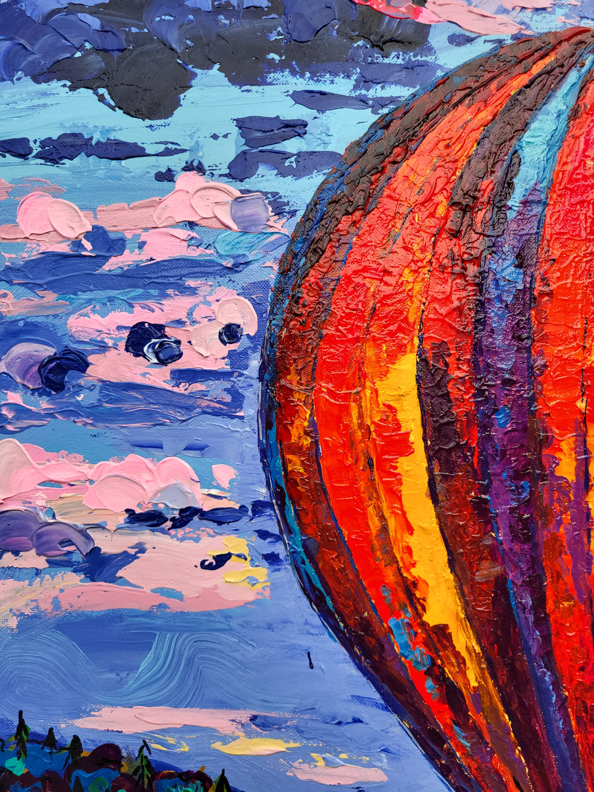 "The Colors of the Sky" – Original painting from the series "Champagne Balloons"