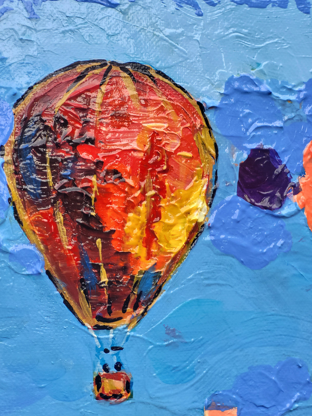 "The Lights of Dawn" – Original painting from the series "Champagne Balloons"