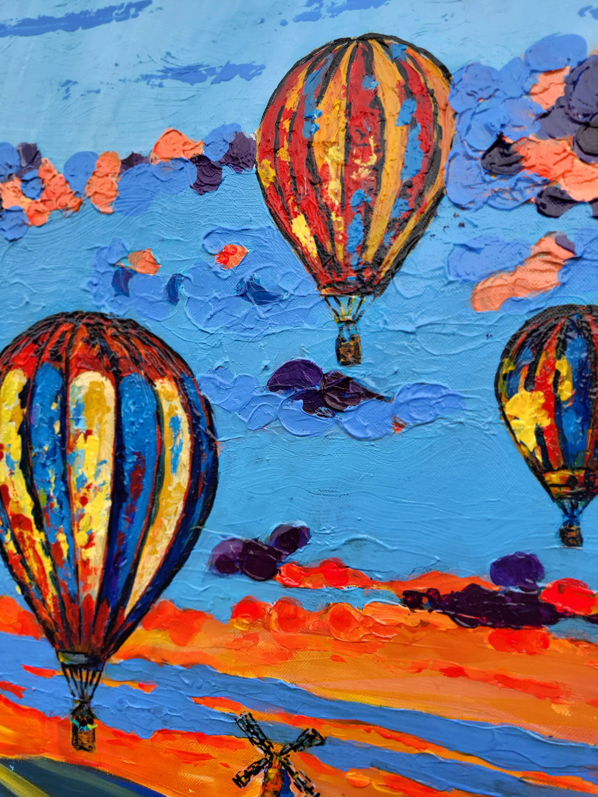 "The Lights of Dawn" – Original painting from the series "Champagne Balloons"