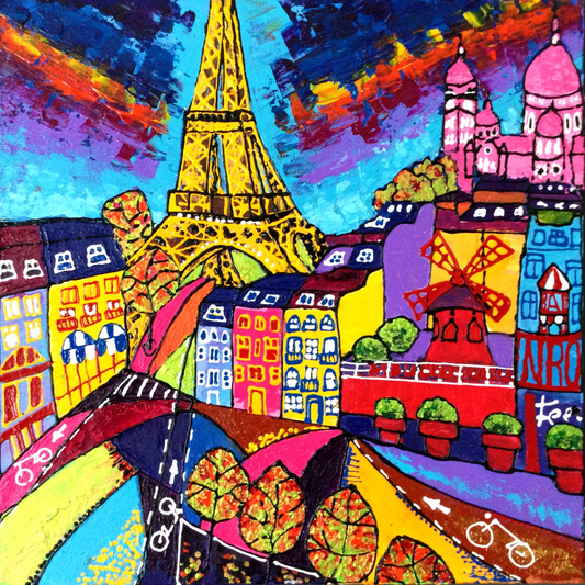 Paris, peinture originale Paris, Paris en couleurs