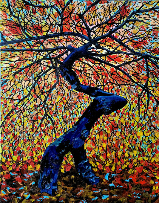 Couleurs d'automne, peinture, acrylique sur toile, Œuvre d'art originale (One Of A Kind)