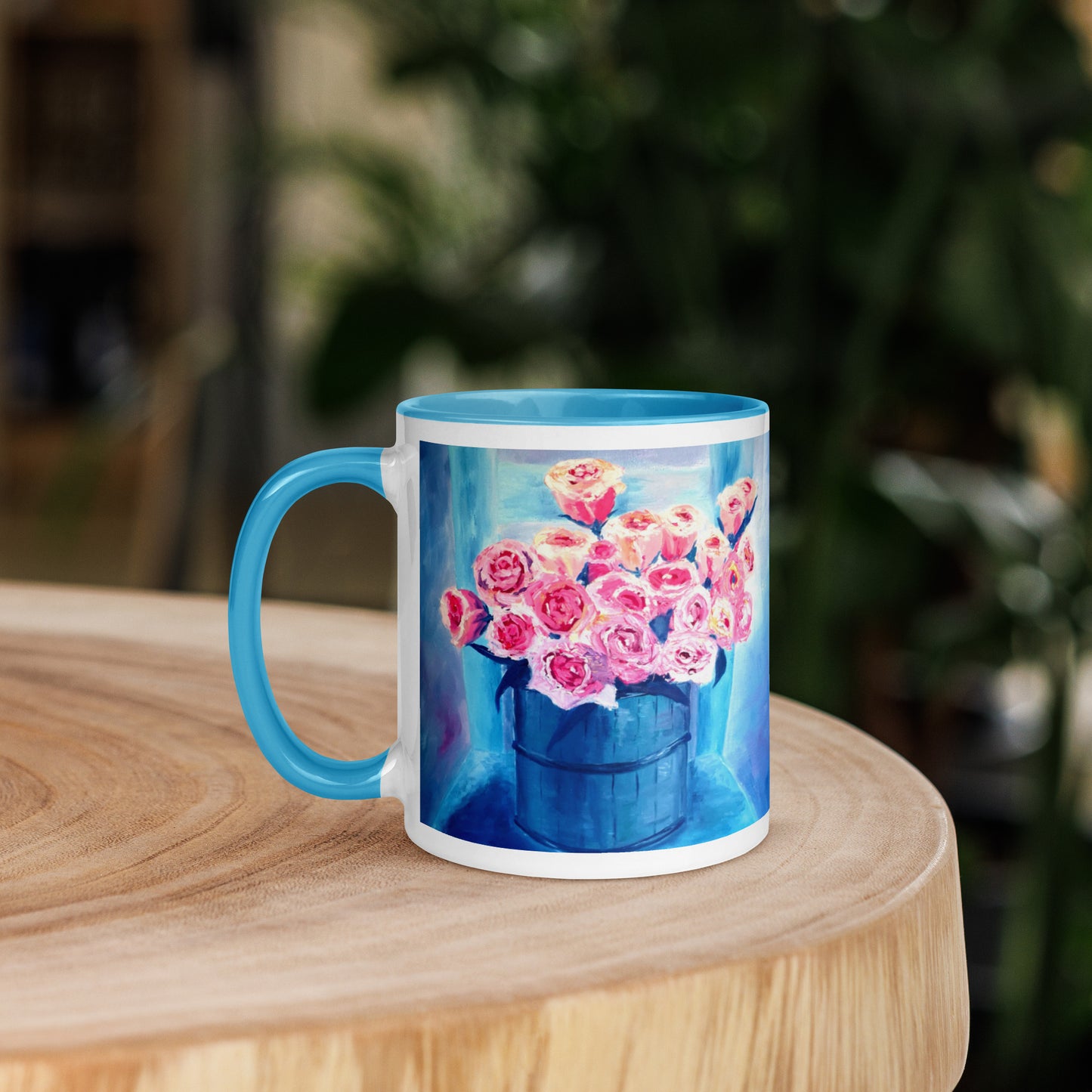 Mug à Intérieur Coloré, Roses