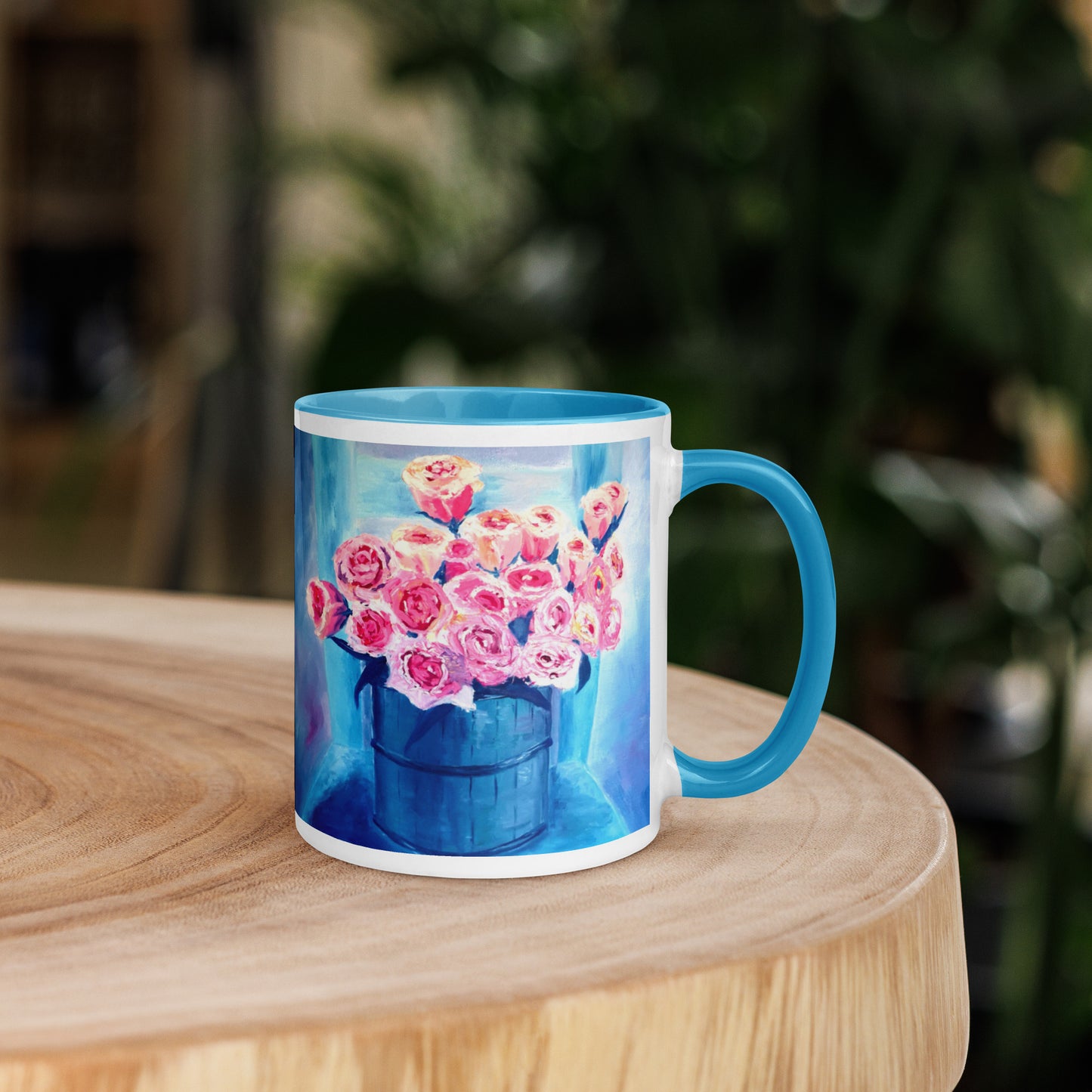 Mug à Intérieur Coloré, Roses