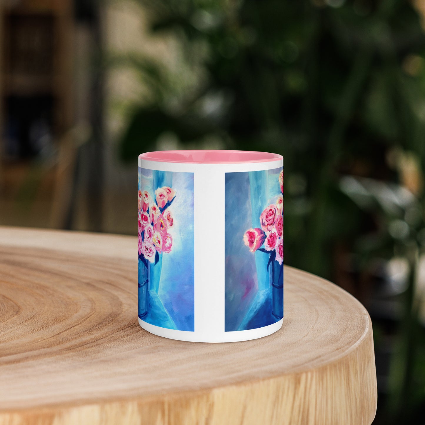 Mug à Intérieur Coloré, Roses